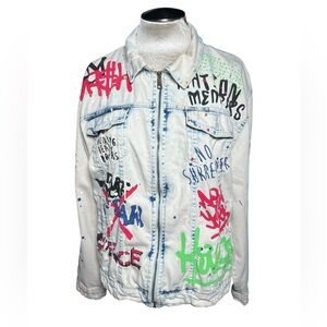 Argonaut Nation Graffiti Men's Graphic chambray Jacket L